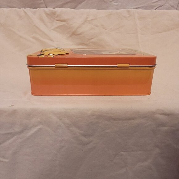 Rare Vintage Garfield Metal Lunch Box With Watch and Clock - Picture 8 of 9